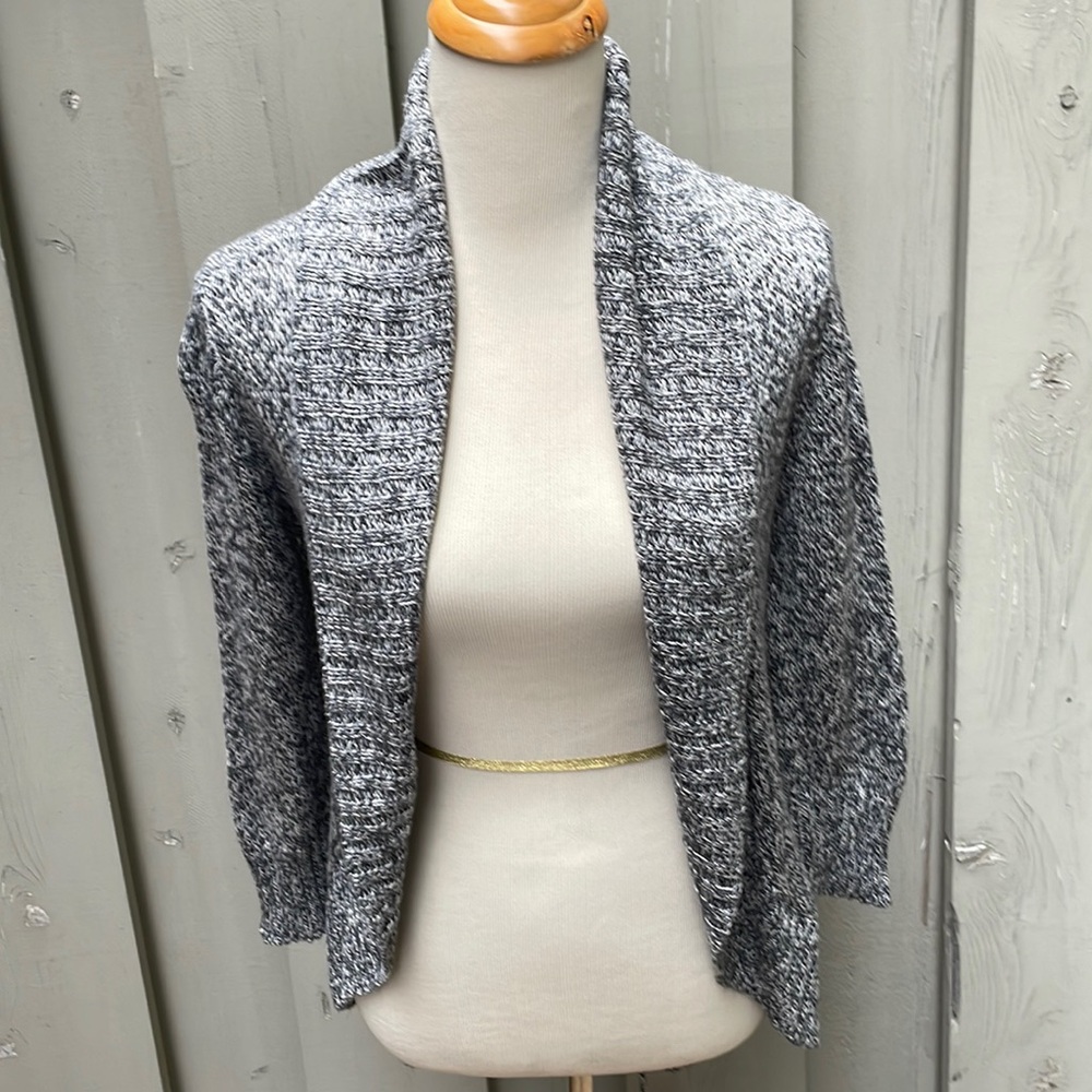 Byer Super Soft Gray Tie Wrap Cardigan Sweater Cotton Blend Women’s Medium